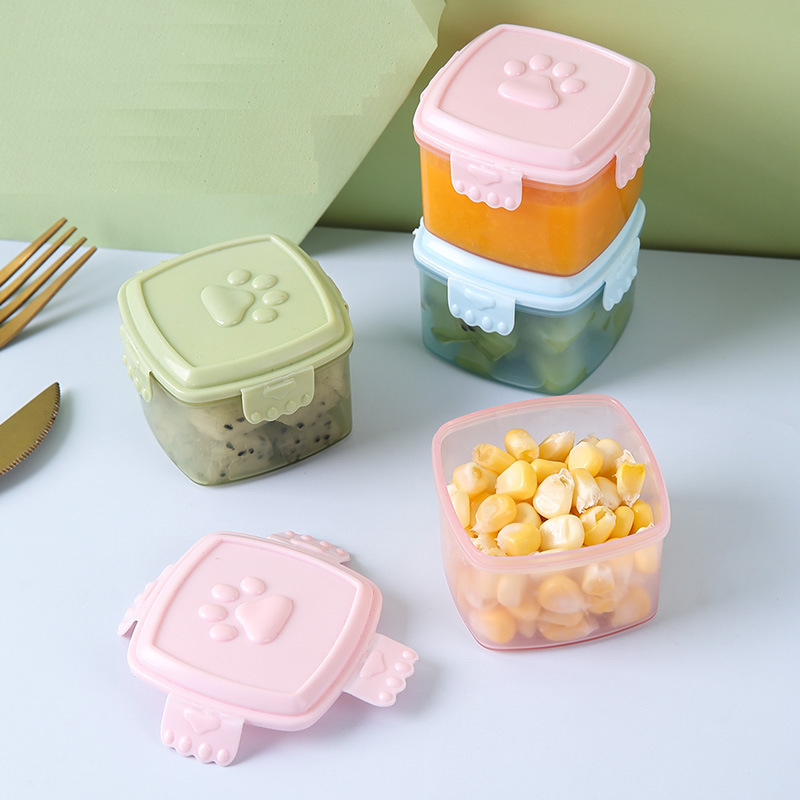 Kit  Mini Potes Hermética c/ Tampa Congelar Papinha Porta Leita em pó Frutas para Bebe Adultos
