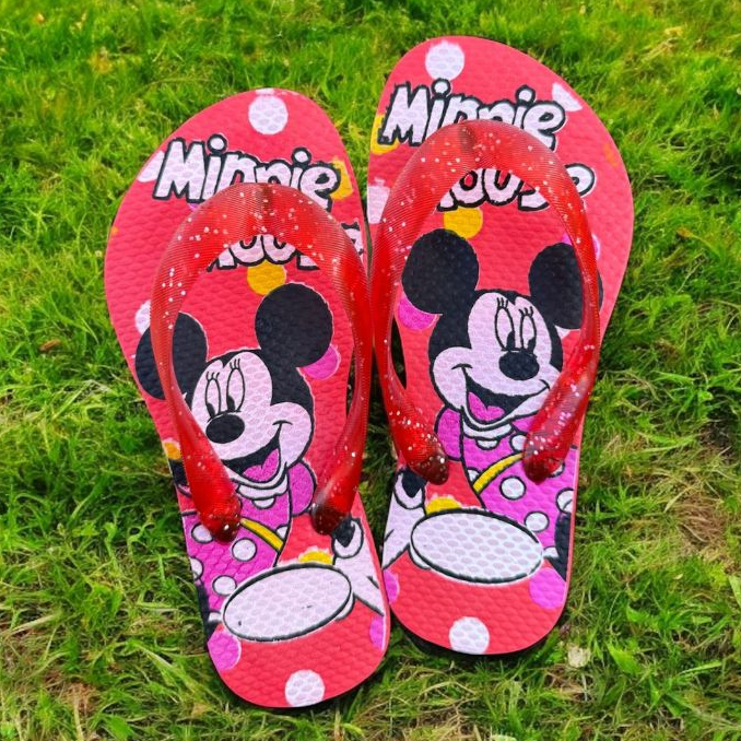 Chinelo Infantil Colorido Personagens Estampado Casual Verão Confortavel Lançamento Unissex
