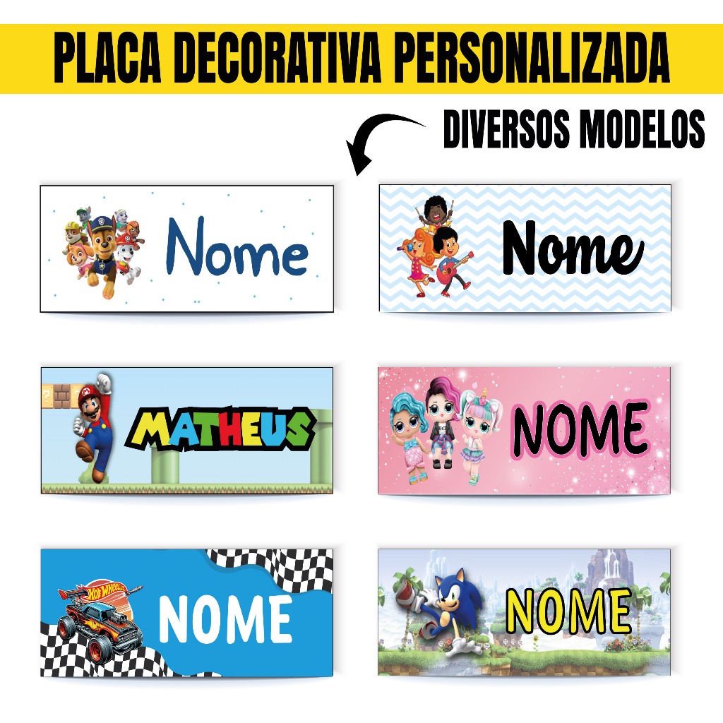 Enfeite De Porta Safari, Arco Íris, Vingadores, Princesas, Quadros, Decoração Quarto Infantil