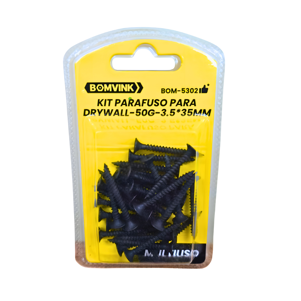 Kit Parafuso Drywall 3.5x35mm 50g – Fixadores Philips Reforçados Para Gesso e Construção