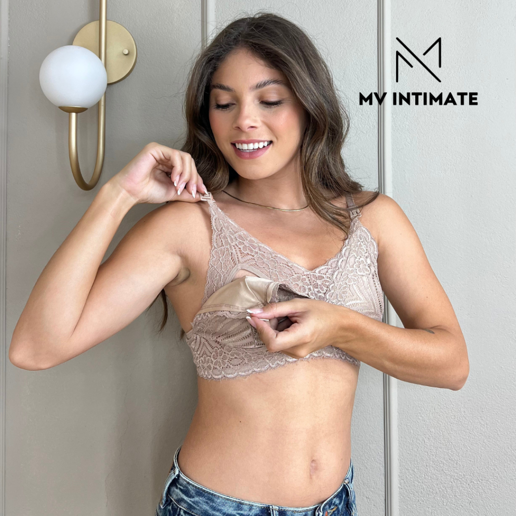 Sutiã de Amamentação em Renda Reforçado Gestante Pós Parto em Oferta na Shopee