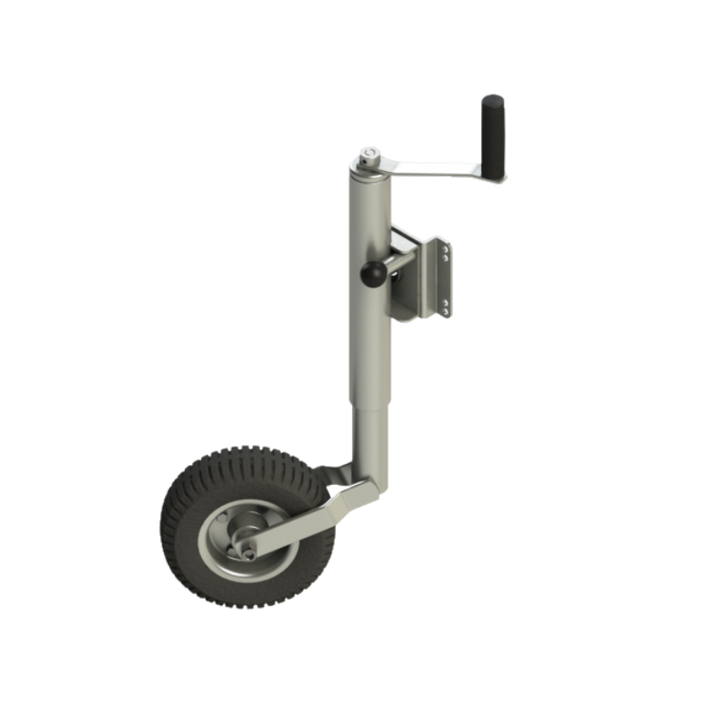 Pedestal Plus Pé Apoio Roda Louca Roda Maluca com Suporte Escamoteável Carretinha Reboque Trailer