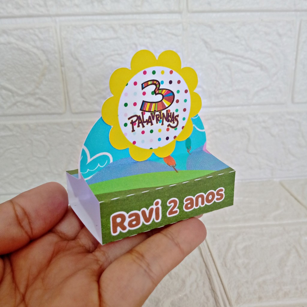 Porta Bis Duplo 3 Palavrinhas Personalizados Lembrancinha de Festa Aniversário
