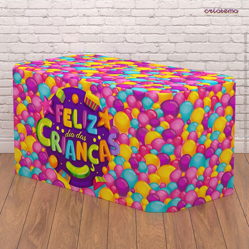 Capa Toalha de Mesa Dia Das Crianças Decoração de Festa Forro Veste Fácil Tecido - MSA-94 em Oferta na Shopee