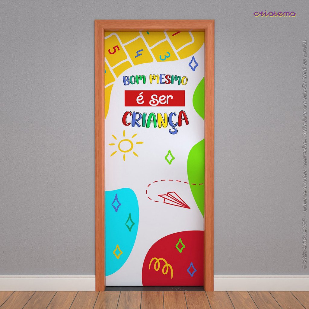 Capa de Porta Infantil Criança Sublimado Retangular Veste Porta Em Tecido 0,85x2,10m - PTA-10