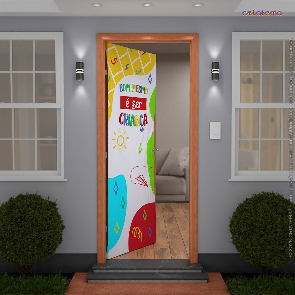 Detalhes do Capa de Porta Infantil Criança Painel Retangular Veste Porta Em Tecido 0,85x2,10m - PTA-10