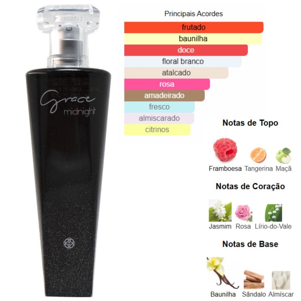 Grace Midnight Hinode Deo Colônia Feminino 100ml Original Embalagem Antiga