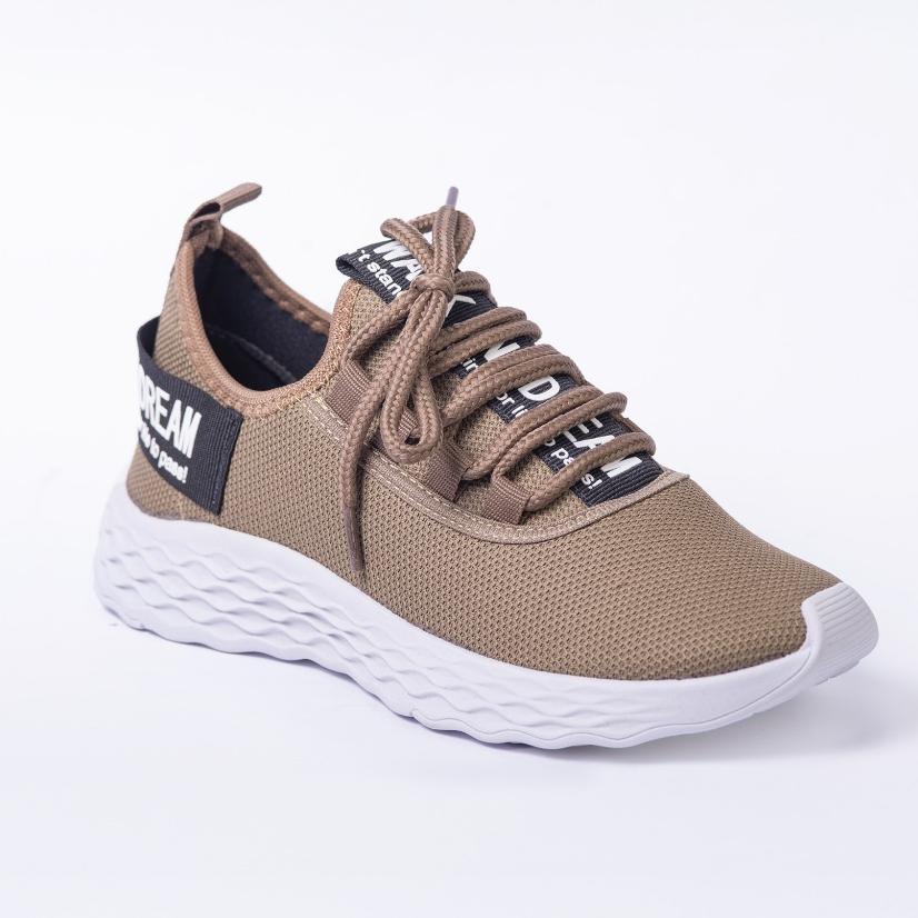 Tenis feminino bege tenis feminino calce facil Moda tenis leve e confortavel