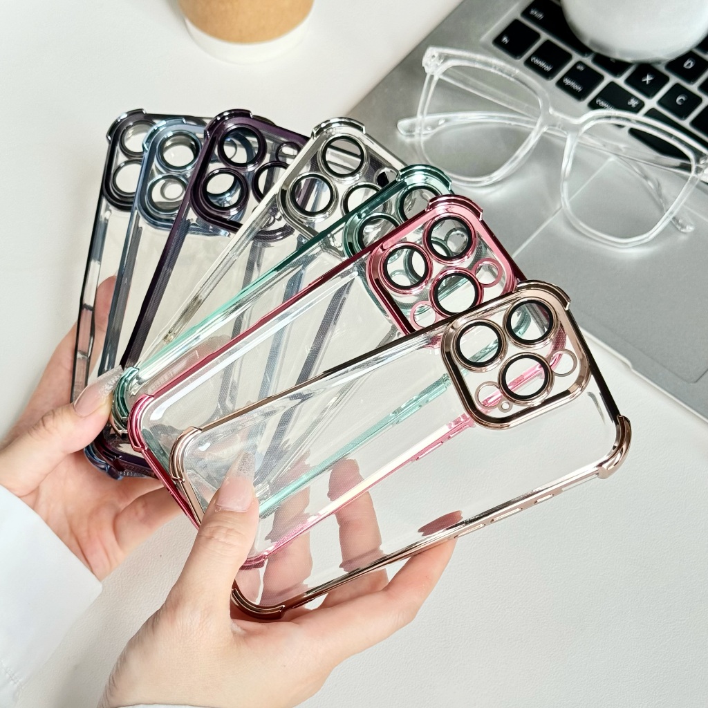 City Capas - Capinha Xiaomi Redmi Note 13 12 PRO 13C 12C Transparente Anti-Impacto Borda Colorida em Oferta na Shopee