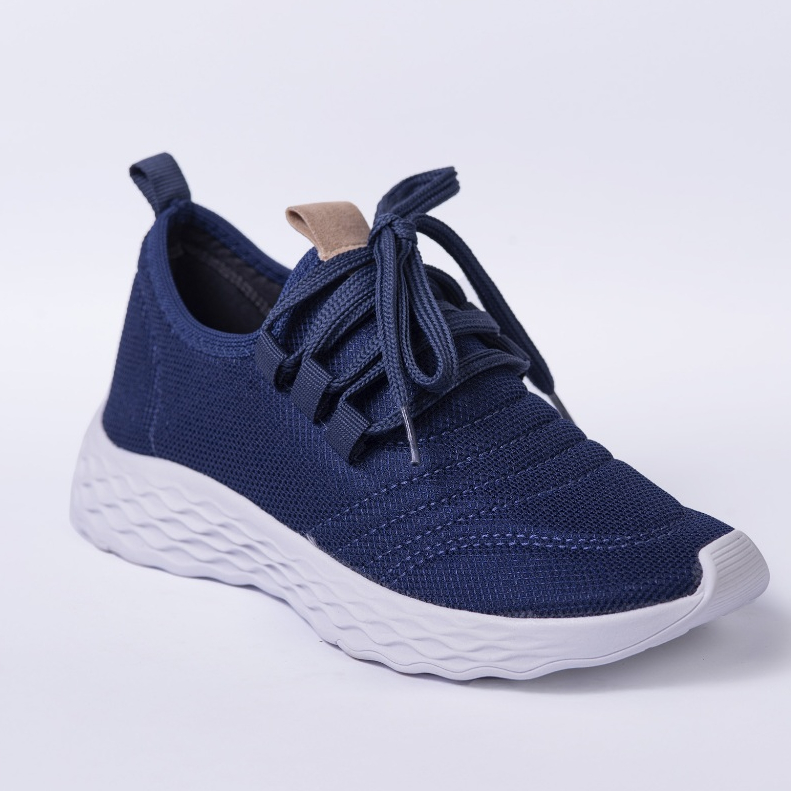 Tenis feminino macio calce facil marinho com cadarço tenis feminino casual
