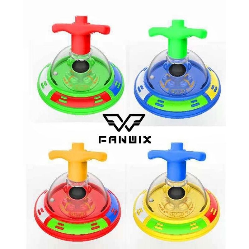 Brinquedo Infantil Nave Espacial Disco Voador Giratório Spinning Com Música Luzes LED
