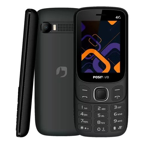 Celular 4g Positivo P41Simples de Botão Dual Chip 32MB Tela 4' Rádio FM 4G Câmera Bluetooth Preto