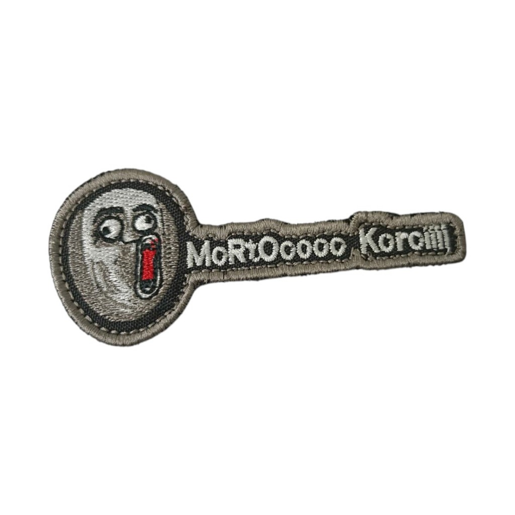 Patch Emblema MoRtOo Koroii Bordado com Velcro Airsoft Paintball - Ponto Militar