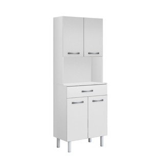 Armário de Cozinha Paneleiro 4 Portas 1 Gaveta Branco Aramoveis