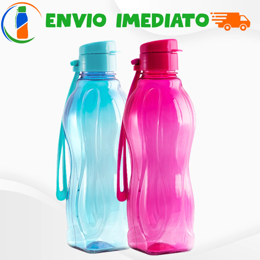 Kit 2 Garrafas Squeeze 600ml Desing Ergonômico e versátil - Envio Imediato — imagem 1