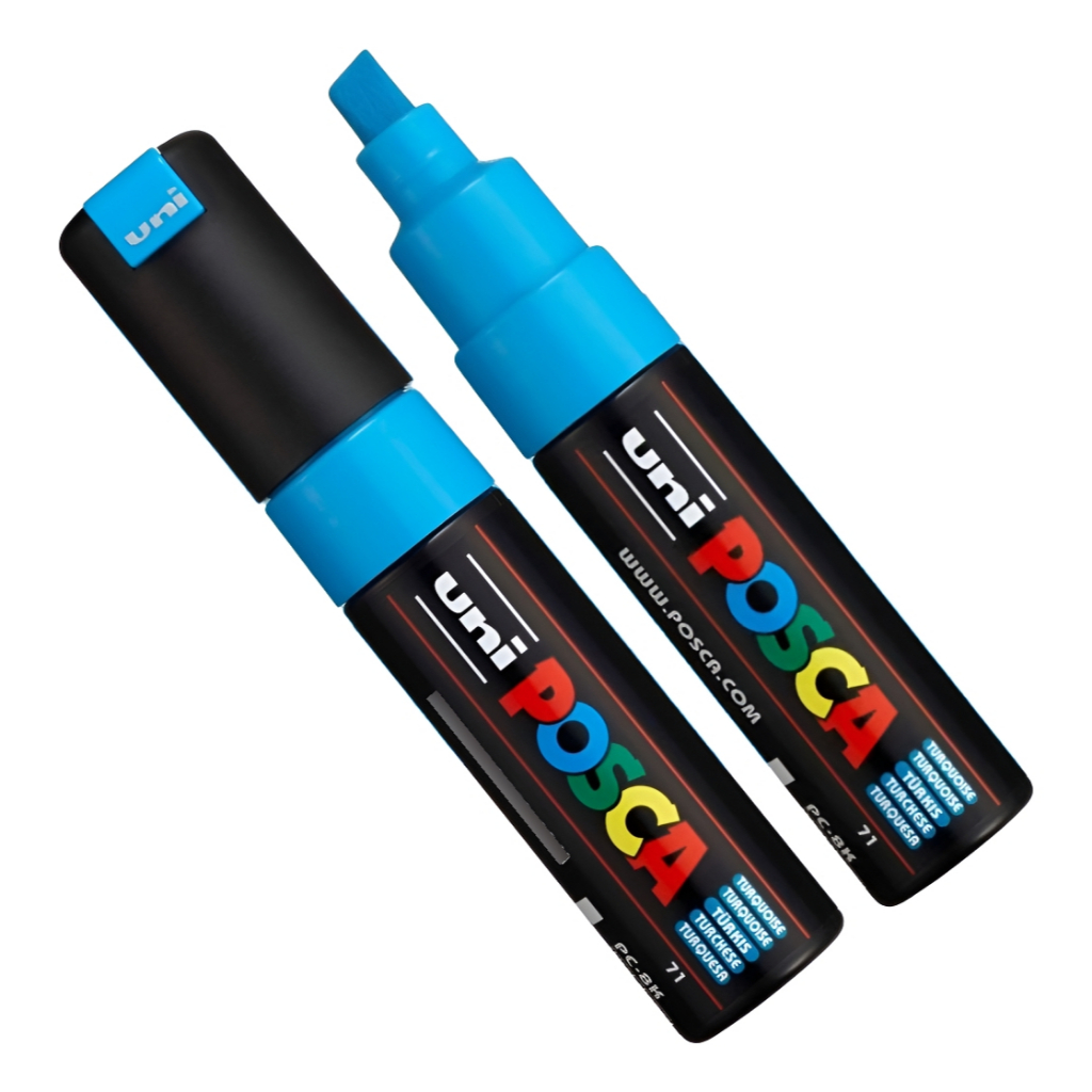 Caneta Posca Marcador PC-8k Ponta 8 mm Turquesa