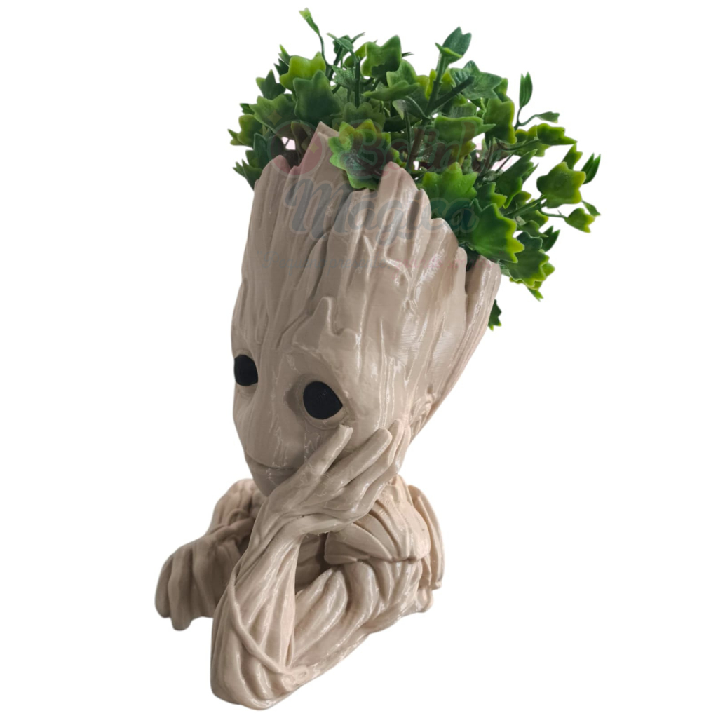 Boneco Baby Groot Vaso de Flor Plantas Suculentas Caneta Decoração Guardiões Da Galáxia Marvel 3D em Oferta na Shopee