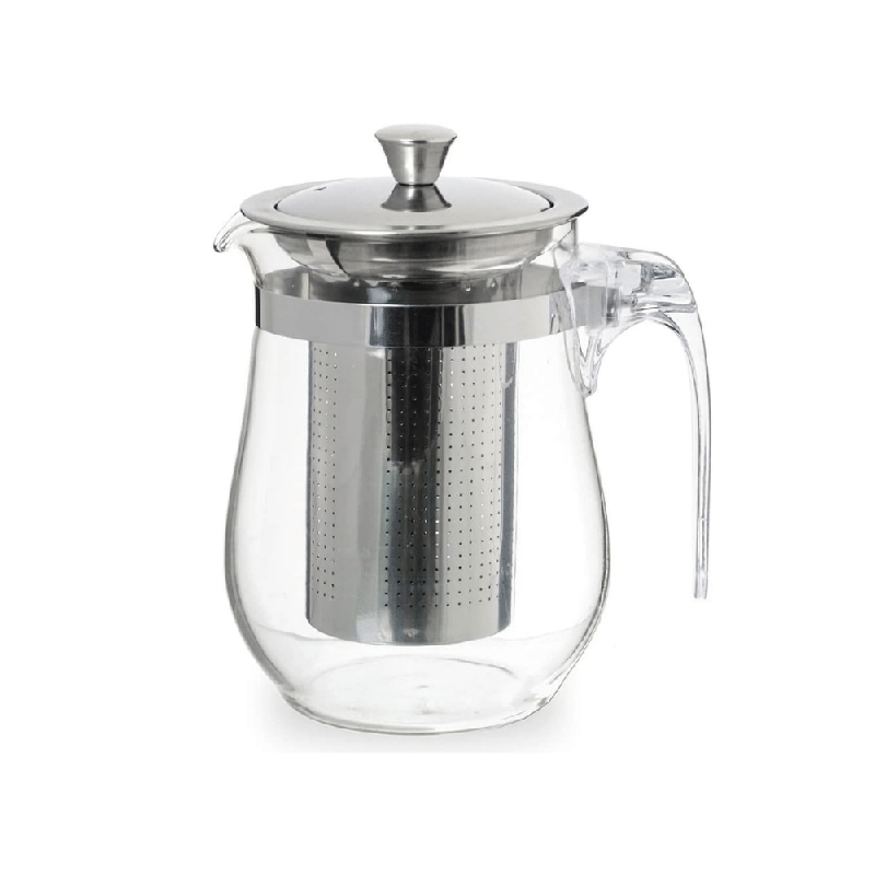 Detalhes do Kit 4 Chaleira Bule Infusor P/ Chá Café Vidro 500ml Aço Inox Alça Acrílico Infusor De Vidro Presente