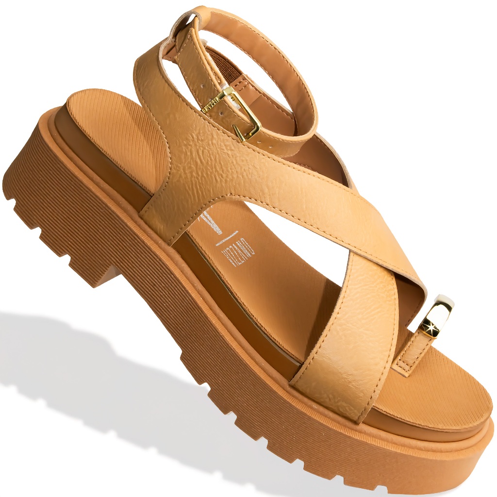 Sandália Vizzano Papete Feminina Confortável Original 6499 Caramelo em Oferta na Shopee