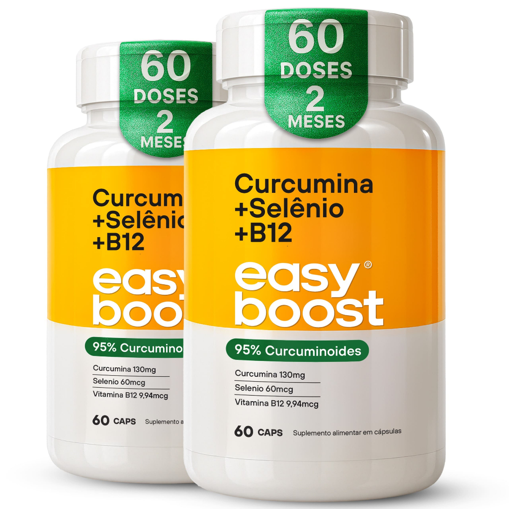 Curcumina + Selênio + B12 Easy Boost Kit 2x 60 Caps 120 caps
