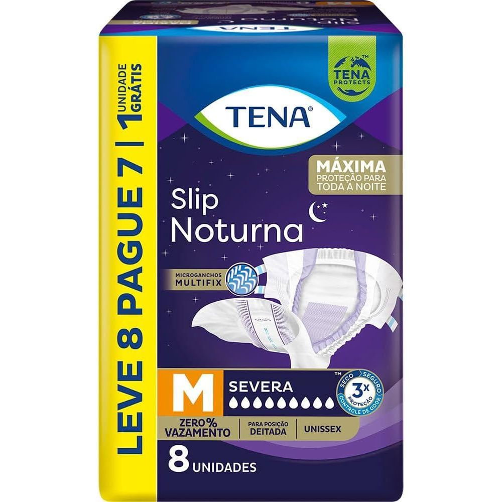 Fralda Tena Noturna M Leve 8 Pague 7 Unidades em Oferta na Shopee