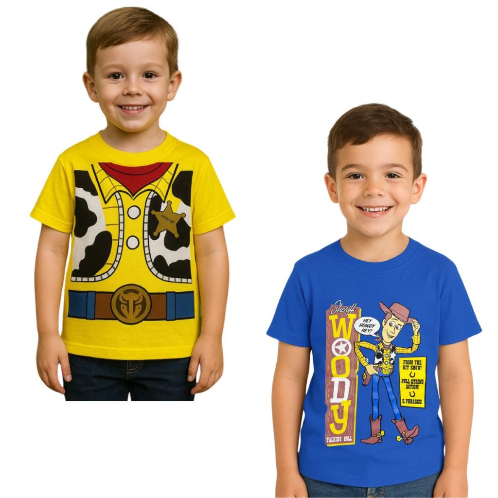 Camisa Camiseta Infantil Toy Store Wood Buzz Personagens Meninos Meninas Homem Aranha Bolofofos em Oferta na Shopee