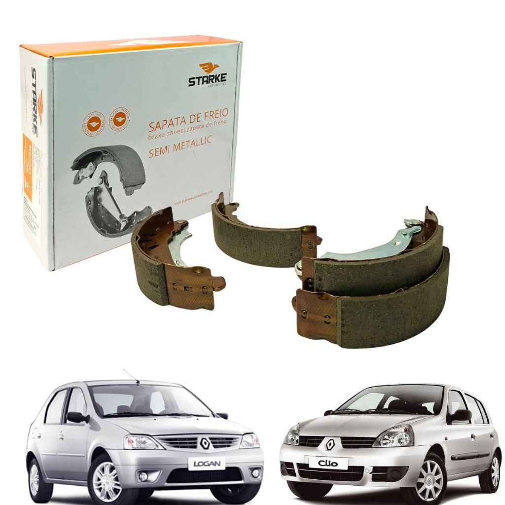 Sapata De Freio Clio 1.2 1.4 Logan Sandero  1.0 1.6 1998 Em Diante em Oferta na Shopee