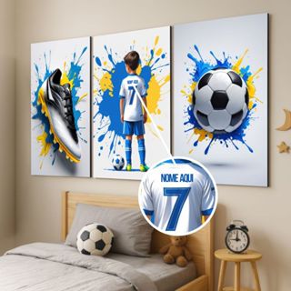 Quadros Decorativos Futebol e Basquete Quarto Menino com Nome Personalizavel em Oferta na Shopee