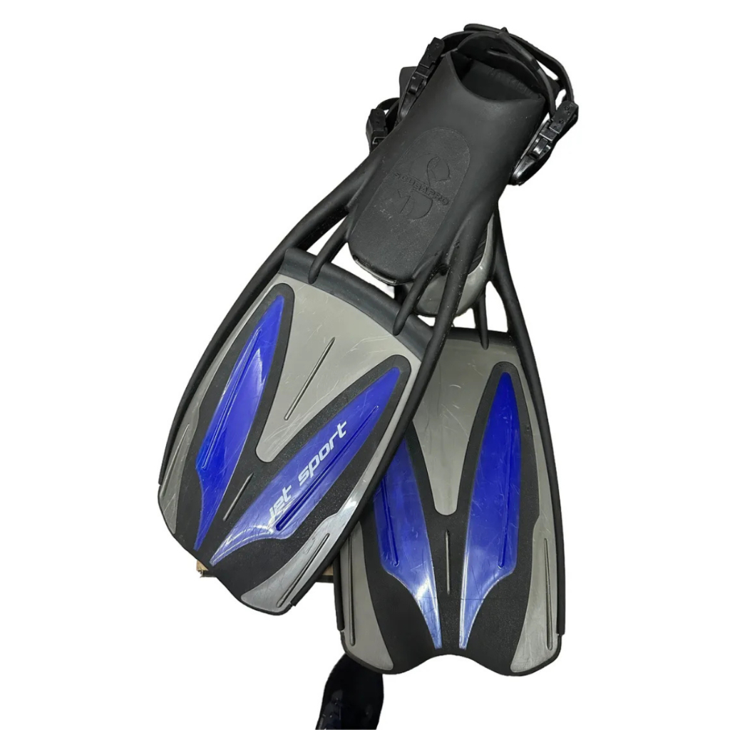 Nadadeira De Mergulho Scubapro Jet Sport - Azul E Preta - Xl Azul (Usado)