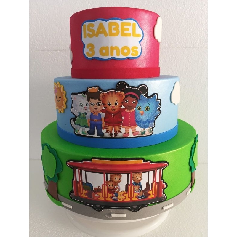Bolo Daniel o Tigre - 3 andares em Oferta na Shopee