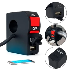 Interruptor Botão Liga Desliga Corta Corrente Moto Universal Com Porta USB 12V