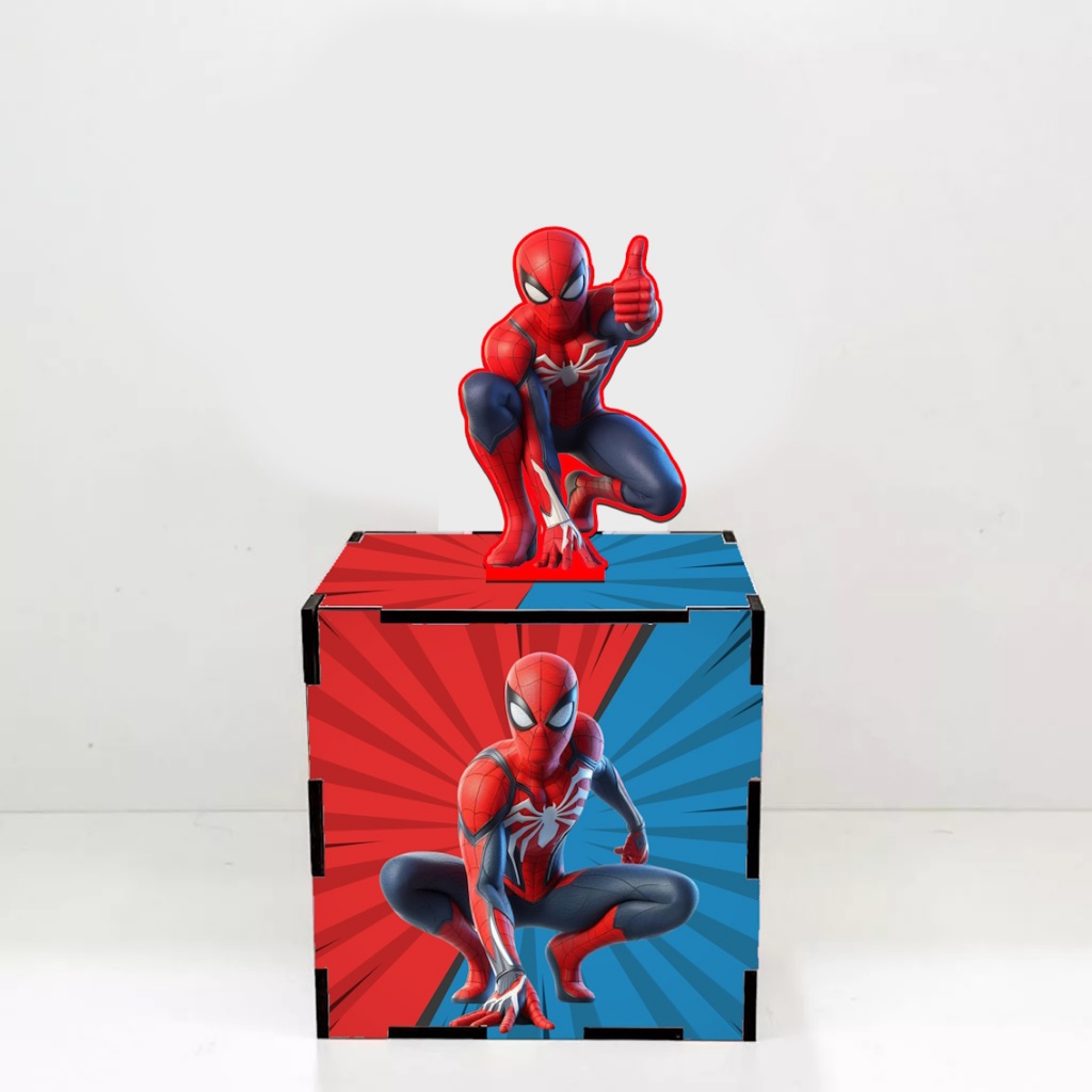 Homem Aranha , centro de mesa caixa em MDF .  lembrancinha aniversário