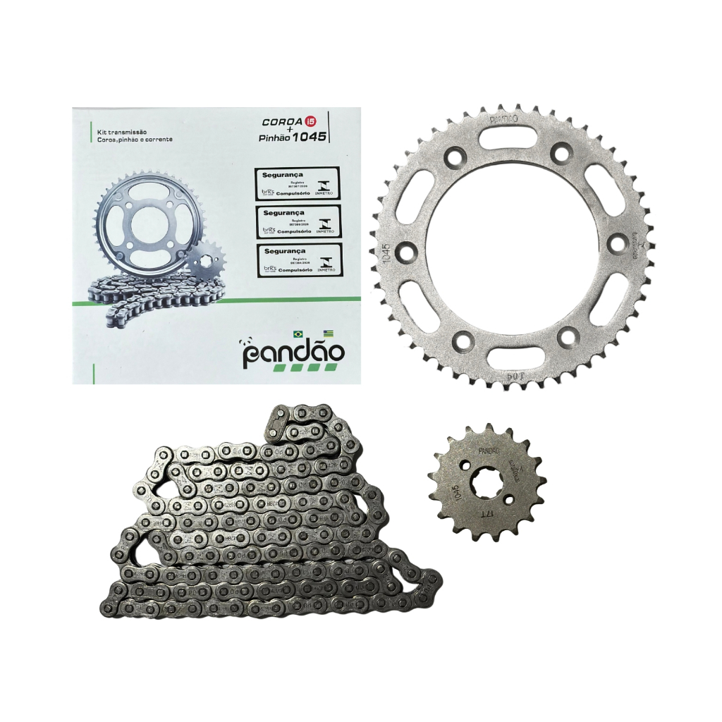 Kit Relação Transmissão Coroa Corrente Pinhão Honda NXR Bros 150 2003 até 2015 em Oferta na Shopee