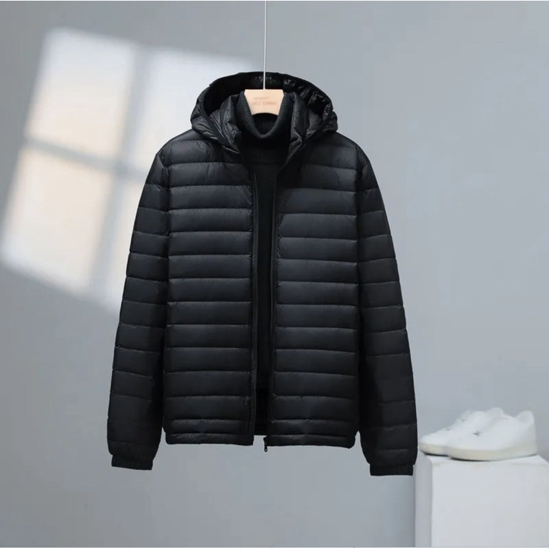 Jaqueta masculina com capuz, jaqueta importada de tecido leve   W8316