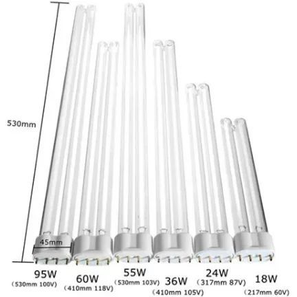 Lâmpada Germicidal 60w 2g11 4 Pinos Padrão Lâmpada Germicida Uv-c 60w 2g11 Pl-l 60who/4p Filtro Igui