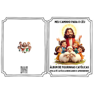 Álbum de Figurinha Católica - 45 figurinhas -
