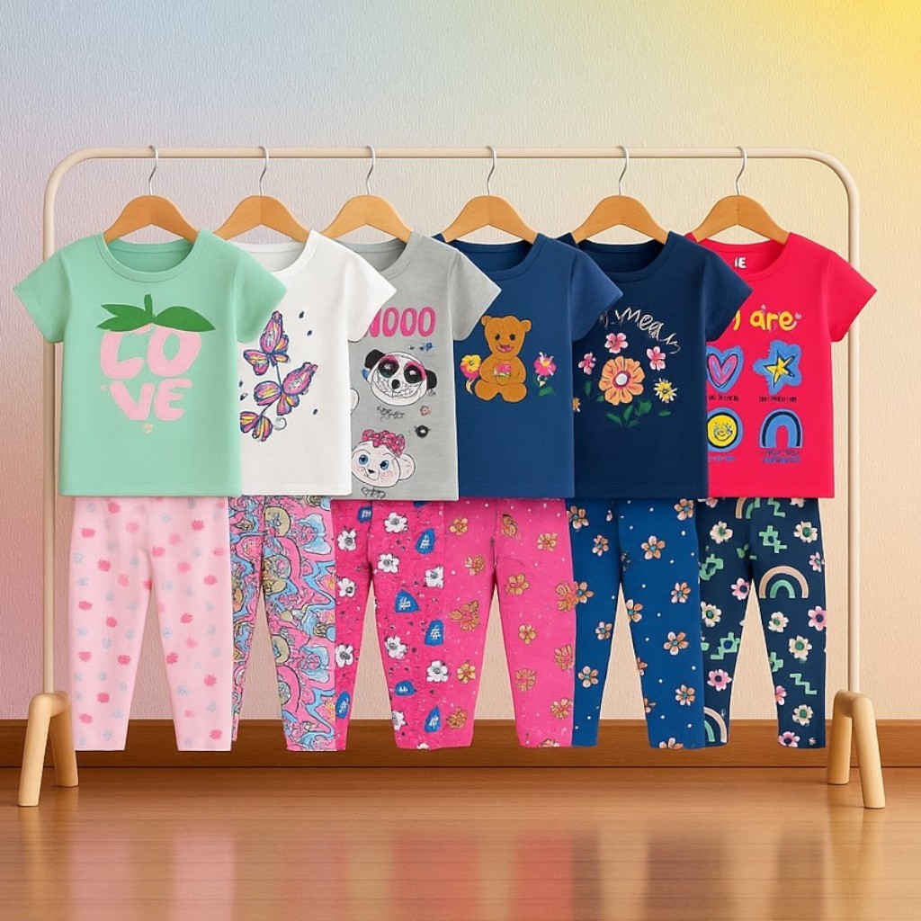 Kit 6 Peças Infantil Juvenil Menina Camiseta e Legging Estampadas Feminino Roupa Infantil Menina em Oferta na Shopee
