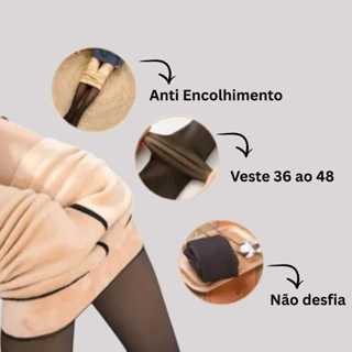Meia calça térmica translucida feminina  36-48