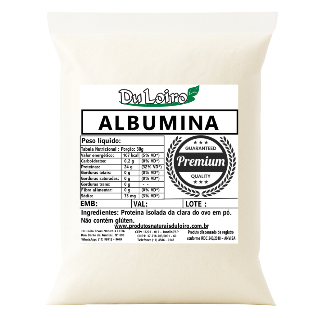 Albumina Pura 1kg, 500g e 250g – Suplemento Natural, Fonte de Proteína