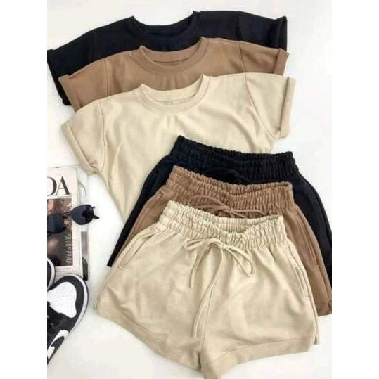 Kit 2 Shorts Feminino Moletom com Bolso Lateral - Leve e Confortável