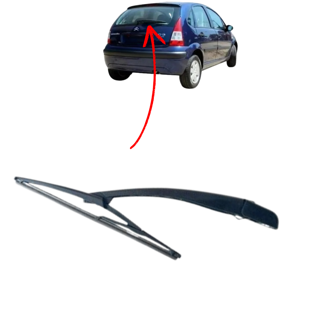 BRACO LIMPADOR COM PALHETA TRASEIRA Citroen C3 2004 a 2012 em Oferta na Shopee