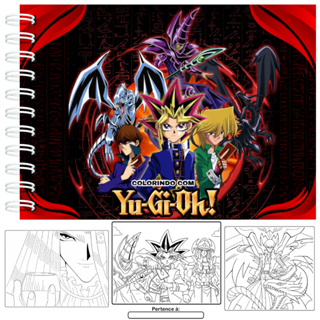 Livro de Colorir Yu Gi Oh Capa Dura 50 Folhas 180g Holográfico em Oferta na Shopee