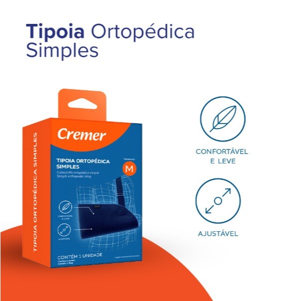 Tipoia Braço Quebrado Ortopédica Cremer Tamanho M Adulto