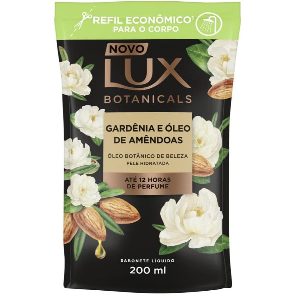 Sabonete Líquido Lux Botanicals Gardênia E Óleo De Amêndoas Com 200ml em Oferta na Shopee