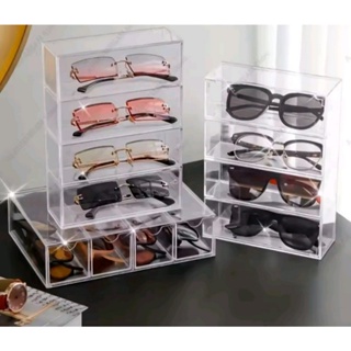 Organizador de Óculos, Relógios e Acessórios em Acrílico Transparente com Gavetas Deslizantes em Oferta na Shopee