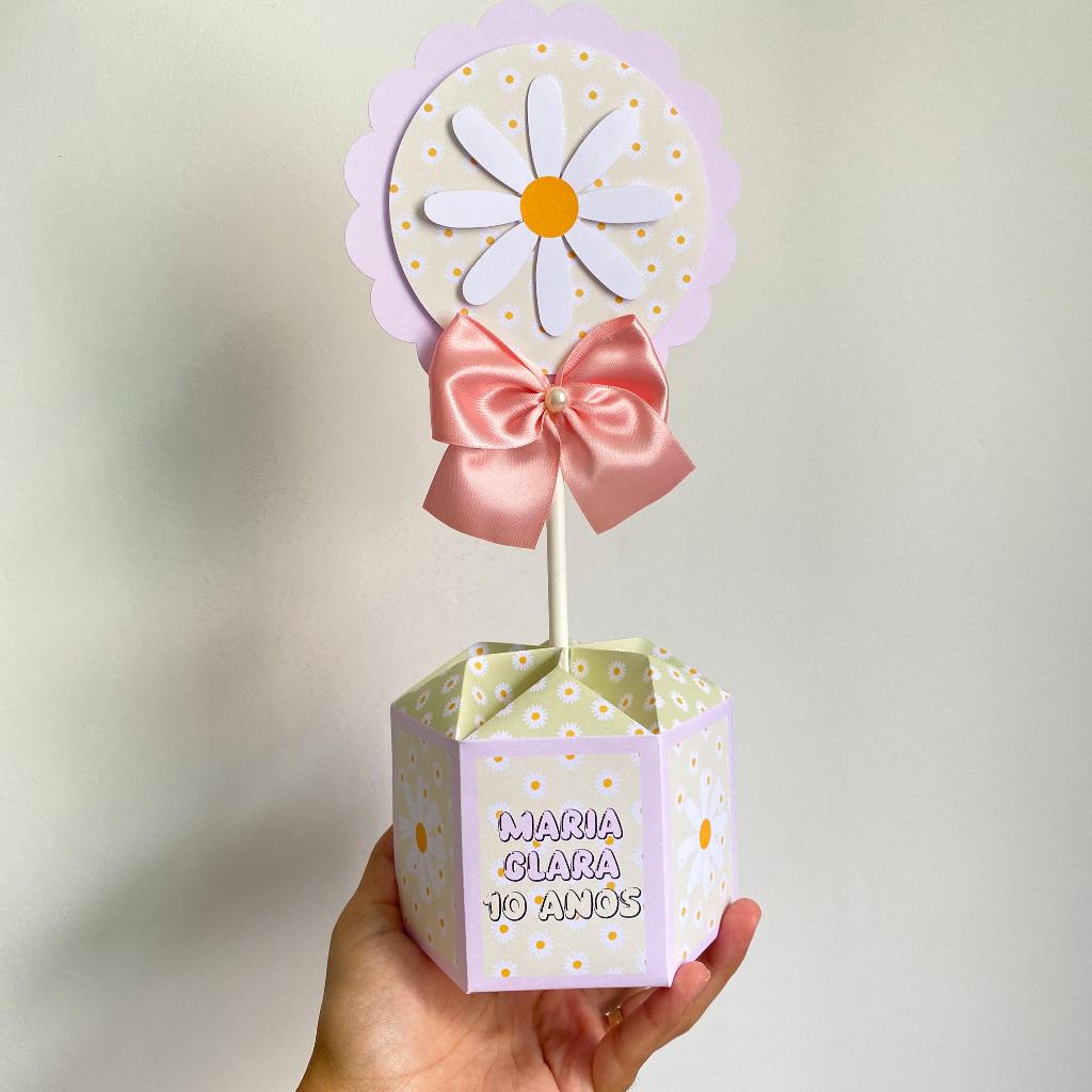 ENVIO RÁPIDO Centro de mesa Margarida | Flor | Cachepô | Arranjo de mesa | Lembrancinhas | Festa infantil