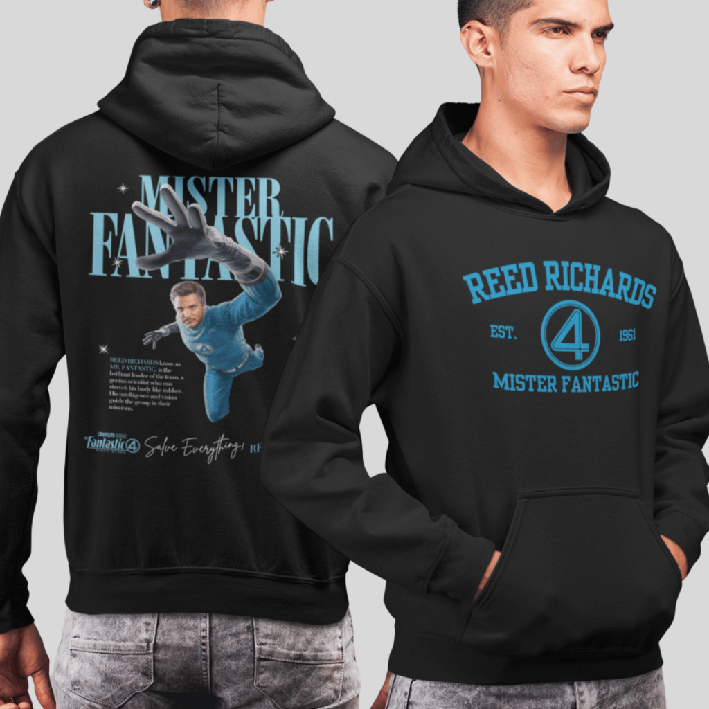 Moletom Reed Richard Quarteto Fantastico Filme Moda Nerd Geek Moletom Com Capuz E Peluciado Algodão