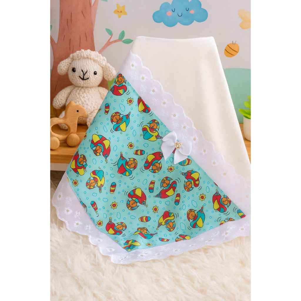 Manta de Bebê com Renda