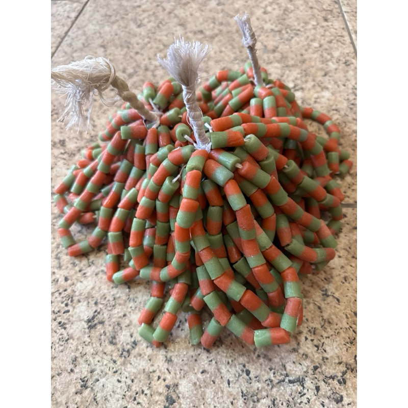 Monjolo Áfricano - coral africano missangas