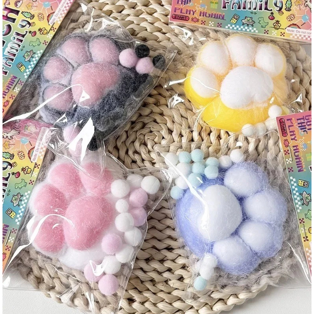 Brinquedos Squishy Patinha De Aperto De Pata De Gato Pintinho Kawaii Soft Squeeze Com Bola para Alívio De Estresse